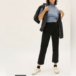 Everlane the Straight-Leg Crop Pant size 0, in black